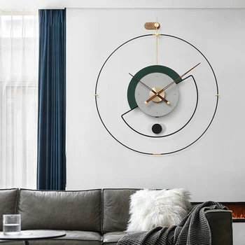 Золотые Черные Настенные часы в скандинавском современном минималистичном стиле, Большие металлические предметы для украшения дома Zegar Scieniny
