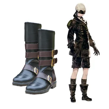 Игровой аниме Косплей NieR Automata 9S YoRHa Boots Обувь для взрослых Аксессуары для костюмов на Хэллоуин на заказ