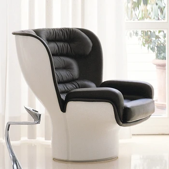 Изготовленный на заказ FRP полуобертанный кожаный художественный стул для отдыха торговые помещения лобби клуба светлый роскошный дизайнерский одиночный стул для переговоров