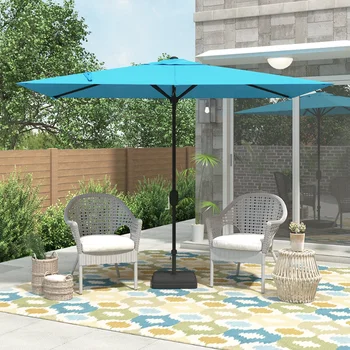 Изогнутый прямоугольный зонт для патио размером 10X6,5 фута - Aquaoutdoor furniture мебель для патио, пляжный зонт от солнца