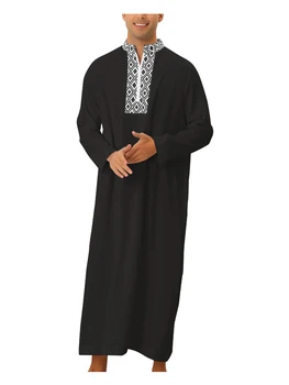 Ислам Мусульманская Мужская Одежда Свободного Покроя Джубба Тобе Абайя Homme Мусульманский Кафтан Исламские Халаты Пакистан Аравия Джеллаба Ид Модное Платье