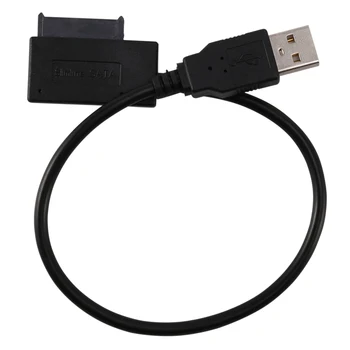 Кабель-конвертер с USB 2.0 на Mini Sata II 7 + 6 13Pin для CD/DVD-привода Slimline для ноутбука