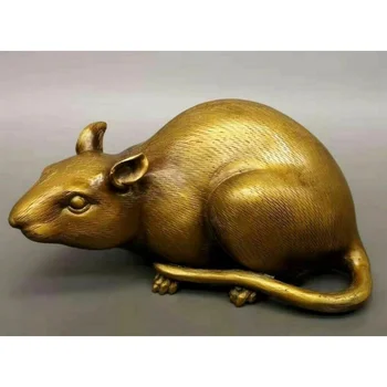 Китайская Медная Крыса, Фэн-Шуй, Статуя Зодиака, животное, Статуя мыши, украшение стола