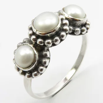Кольцо с полудрагоценным камнем, Размер кольца в старом стиле, 7,5 Традиционная мода 
