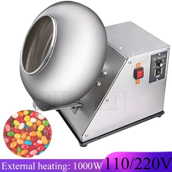 Коммерческая небольшая машина для полировки сахарного покрытия из нержавеющей стали Поставляется с оборудованием для пищевой промышленности с нагревательной сушкой