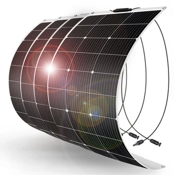 Комплект гибких монокристаллических солнечных панелей Dokio 400 Вт для дома, фургона и лодки, гибкая солнечная панель, Прямая поставка из Китая