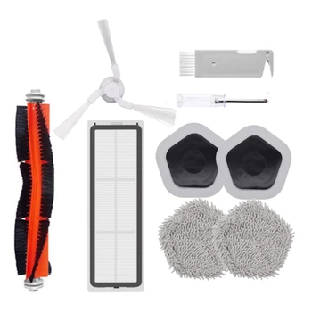 Комплект из 9 предметов для робота-пылесоса XiaoMi Dreame Bot W10 & W10 Pro, основная боковая щетка, фильтр, тряпка для швабры и держатель для швабры B