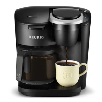 Кофеварка Keurig K-Duo Essentials для одноразовой подачи, K-Cup Pod & Carafe, черная