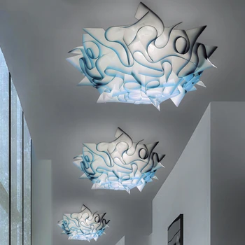 Креативные потолочные светильники простые современные светильники новизны Кабинет Светодиодные лампы для спальни скандинавская индивидуальность Акриловое потолочное освещение