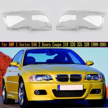 Крышка фары Для BMW 3 Серии E46 2 Двери Купе 318 320 325 328 1998-2001 Автомобильные Фары С Прозрачными Линзами Авто Крышка Корпуса