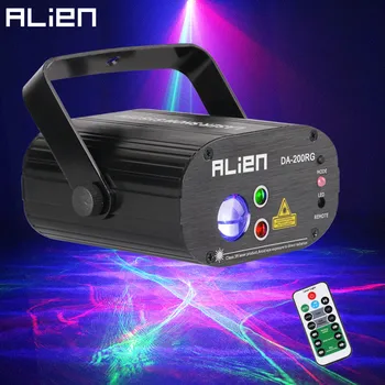 Лазерный проектор ALIEN Remote RG Aurora со светодиодной подсветкой RGB Water Wave Party Dance DJ Disco Holiday Bar Рождественский эффект освещения Сцены