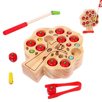 Магнитная комбинационная игра, Магнитная Рыбалка, Развивающие игрушки для детей, Интерактивная мелкая моторика, форма дерева, раннее обучение