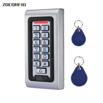 Металлическая Водонепроницаемая Подсветка RFID-Считыватель контроля доступа к двери Клавиатура 1000 Пользователей дверной звонок RFID-карта открывалка для дверей