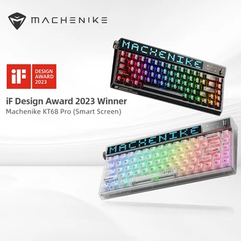 Механическая клавиатура Machenike KT68 Pro Smart Screen 65% Форм-фактор, Полноклавишный переключатель GATERON с горячей заменой и RGB Подсветкой Для Геймеров