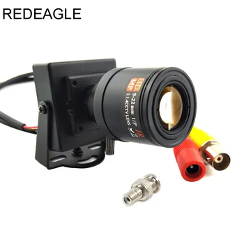 Мини-камера безопасности с переменным фокусным расстоянием 2,8-12 мм, Аналоговый Ручной Регулируемый Разъем RCA, Камера для обгона автомобиля