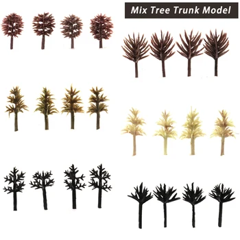 Миниатюрная модель ствола дерева 2-3 см, АБС-растения для поделок, песочный стол, строительный материал для железной дороги, макет сцены, набор для диорамы 50 шт.