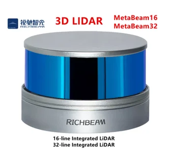 Многострочный лидарный датчик Richbeam 3D MetaBeam16 MetaBeam32 32-линейный интегрированный лидарный датчик для автономного вождения и робота