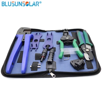 Многофункциональный набор солнечных инструментов BLUSUNSOLAR с инструментом для зачистки кабеля, кусачкой, разъемом и гаечным ключом