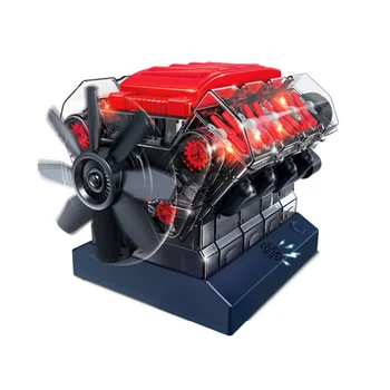 Модель двигателя V8 Соберите миниатюрную физическую игрушку-головоломку, игрушки-движки, Маленькую Симуляцию Высокотехнологичного восьмицилиндрового двигателя Ca, Игрушку