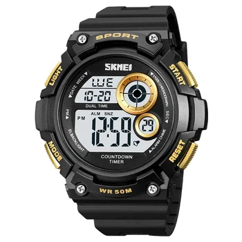 Модные детские электронные наручные часы для подростков, водонепроницаемые цифровые часы для занятий спортом на открытом воздухе для мужчин