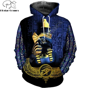 Мужская толстовка с 3D Принтом Egyptian Horus God Art Harajuku, Модная толстовка с капюшоном, Уличная куртка, Осенние толстовки Унисекс KJ670
