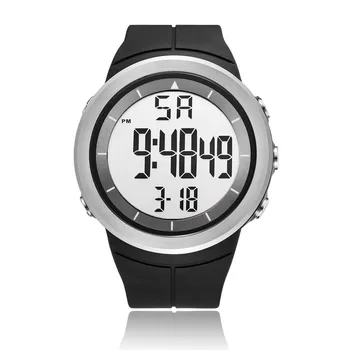 Мужские спортивные часы 50 м Водонепроницаемый военный светодиодный дисплей модный силиконовый браслет мужские наручные часы многофункциональный будильник