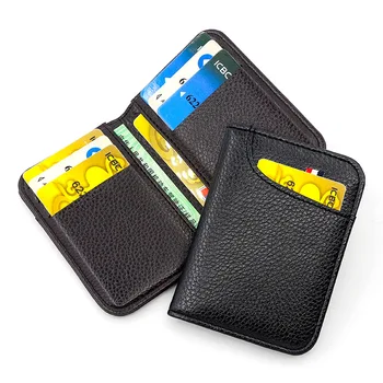Мужской держатель для карт, Тонкий мини-кошелек, сумка для хранения карт, Унисекс, изысканный Pu-кошелек для монет, Rfid-блокировка, Банковская карта, сумка для хранения наличных