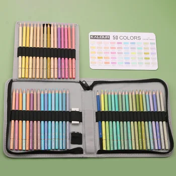 Набор цветных карандашей KALOUR Macaron Премиум-класса Для рисования эскизов, Используемых для ручной росписи граффити, Раскрашивания школьных принадлежностей