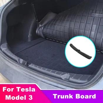 Накладка на порог багажника Для Tesla Модель 3 TPE, резиновая накладка для загрузки багажника + ABS Боковая планка крыла