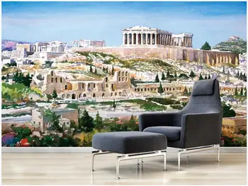 Настенная роспись на заказ 3D фотообои Классическая греческая архитектура ретро замок домашний декор обои для гостиной на стену 3 d