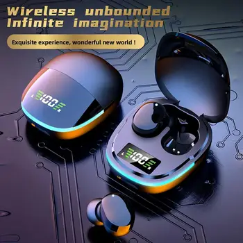 Наушники, совместимые с Bluetooth G9S, Прохладный дышащий светильник, цифровой дисплей, сенсорное управление, беспроводные наушники-вкладыши для музыки