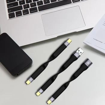 Небольшой USB-кабель для передачи данных Type-C, Портативный адаптер для быстрой передачи данных, Аксессуары для ПК, ноутбуков