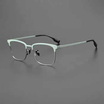 Новая классическая квадратная оправа из чистого титана, мужские оптические очки для чтения при близорукости, женские квадратные модные персонализированные очки