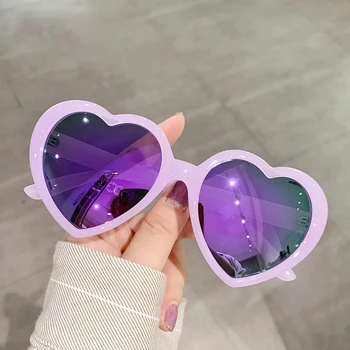 Новые Негабаритные поляризованные солнцезащитные очки в форме сердца UV400 Cute Trendy Love Fashion Eyewear для женщин