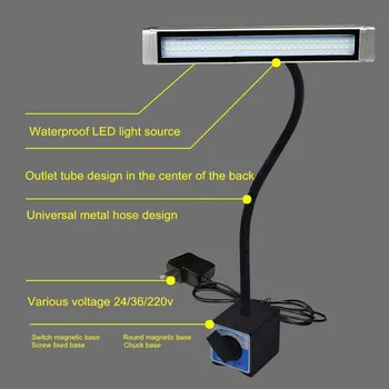 Новый 10 Вт Водонепроницаемый промышленный светодиодный фрезерный станок с ЧПУ Рабочий светильник Гибкий светильник для гаража на ферме с зажимом/магнитной базовой лампой