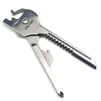 Новый 6 в 1 мини-мультитул Utili-Key, брелок для ключей, брелок для выживания в кемпинге, карманные плоскогубцы