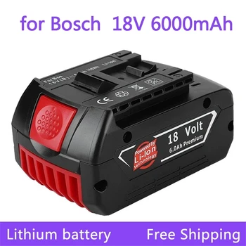 Новый аккумулятор 18V 6.0Ah для электродрели Bosch 18V 6000mAh литий-ионный аккумулятор BAT609, BAT609G, BAT618, BAT618G, BAT614