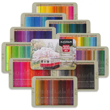 Новый цветной карандаш 300 шт./компл., Цветная Железная коробка, Подарочная коробка, Набор цветных Карандашей, Художественные Граффити, Набор для рисования маслом