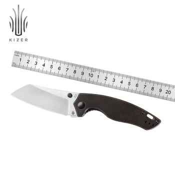 Нож Kizer Складной Towser K V4593C3 2022 Новая Медная Ручка со Стальным Лезвием 154 см, Уличный Охотничий Нож, Ручные Инструменты