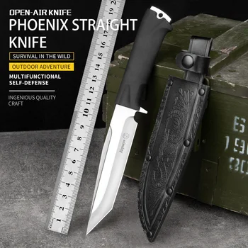 Нож для выживания в походе Wild husband 65X13, охотничий боевой нож из специальной стали, вспомогательный многофункциональный фиксированный клинок