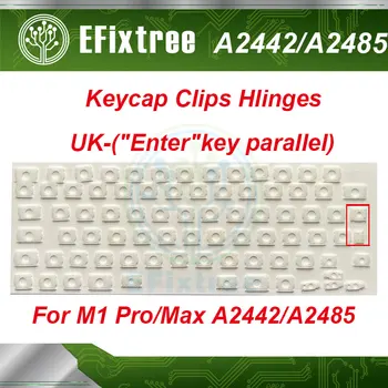 Ноутбук Белый Keycap Зажимы Великобритания Для A2442 A2485 Клавиатура Keycap Замена Ремонт Macbook Pro 14 