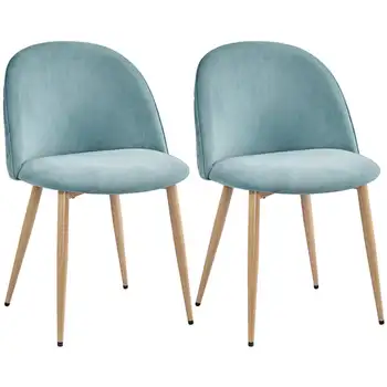 Обеденные стулья с деревянными ножками, комплект из 2 штук, Aqua