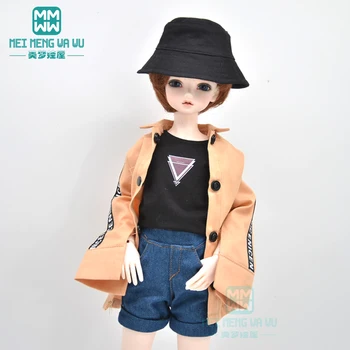 Одежда для куклы подходит для пригородных поездок куклы MSD 1/4 40-45 см, пальто, жилет, джинсовые шорты
