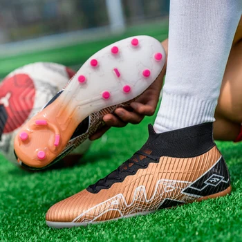 Оптовая продажа футбольной обуви Neymar Futsal Качественные футбольные бутсы Ourdoor Бутсы Messi Training Chuteira Кроссовки TFAG Унисекс