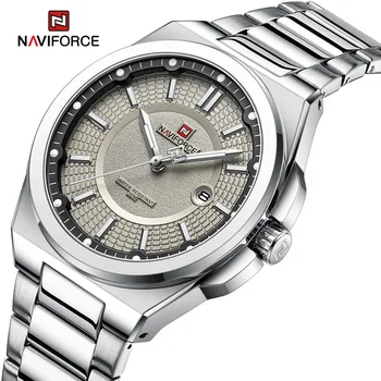 Оригинальный бренд NAVIFORCE 2023, Новые мужские часы, Повседневные спортивные Мужские наручные часы из нержавеющей Стали, Водонепроницаемые Кварцевые Классические часы