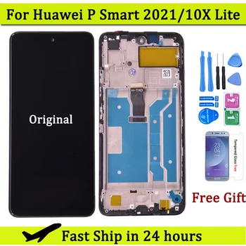Оригинальный Для Huawei P Smart 2021 PPA-LX2 X10 Lite ЖК-дисплей с Сенсорным экраном Дигитайзер В Сборе Для Honor 10X Lite Y7A LCD