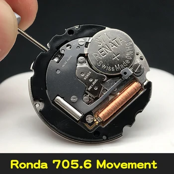 Оригинальный кварцевый часовой механизм SW 1 Jewels Ronda 705 705,6 Механизм для замены часов Инструмент для ремонта деталей Дата в 6