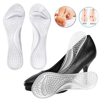 Ортопедические стельки для женской обуви, Супинатор для плоскостопия, Силиконовый гель, Стельки для высоких каблуков, вставки для массажа ног, подушечки для обуви