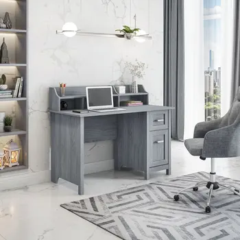 Офисный стол с местом для хранения, Серый офисный стол с выдвижным ящиком, L-образный стол, Кавайный стол, Белый l-образный офисный стол с выдвижными ящиками, Офисный де