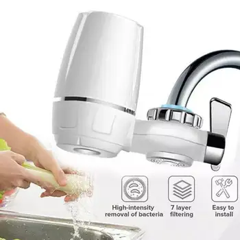 Очиститель воды из крана С моющимся керамическим фильтрующим картриджем, Фильтр для водопроводной воды Для домашнего кухонного крана, Перколятор Q1S0